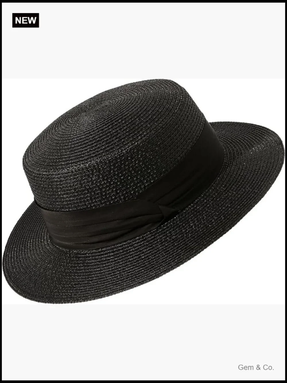 Wide Brim Straw Boater Hat Foldable Packable Sun Hat for Women